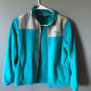 blue zip up size 10-12 girl